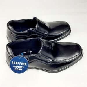 Stafford Buck Little Kid/Big Kids Boys slip- on Black Shoes 1M